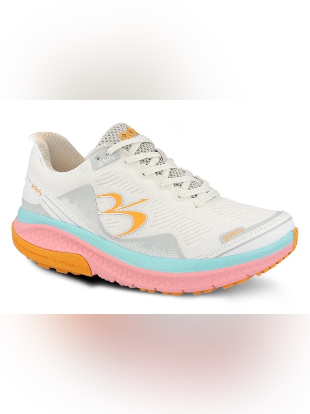 G-Defy Mighty Walk Women Size 10.5 M VersoShock Walking Shoes White/Pink/Blu